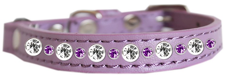 Posh Jeweled Cat Collar Lavender Size 14